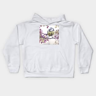 Blue Tit Bird Kids Hoodie